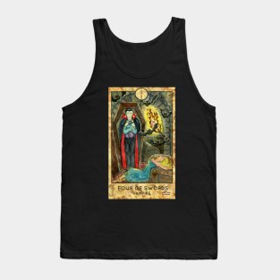 Four Of Swords. Major Arcana Tarot Card. Tank Top